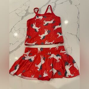 Hanna Andersson Two piece unicorn swimsuit size 5